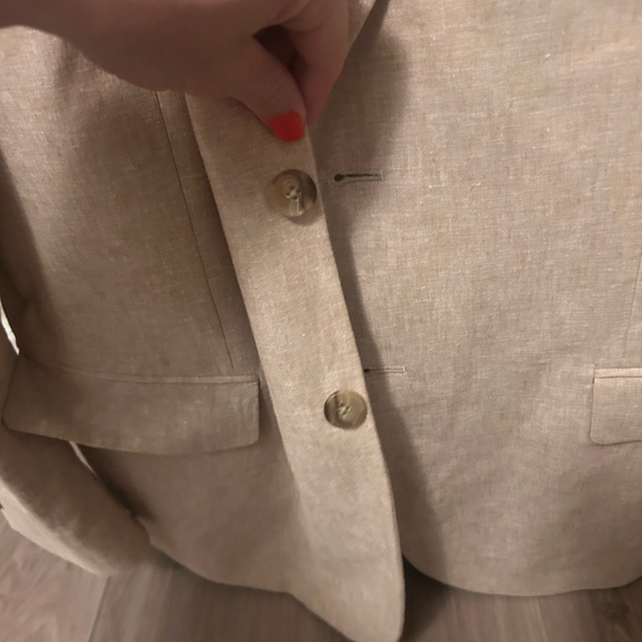 Jos. A. Bank Tan Linen Suit Jacket and Pants - Picture 3 of 12